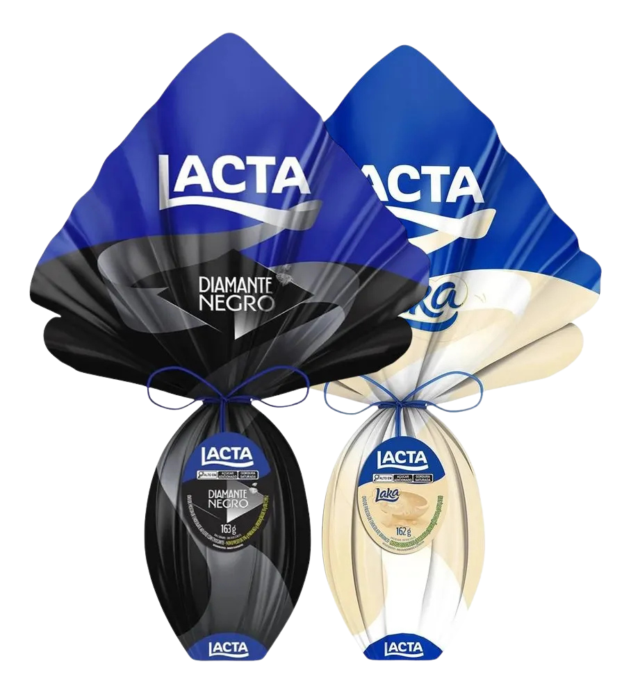 Ovos de Páscoa Lacta - Diamante Negro e Laka